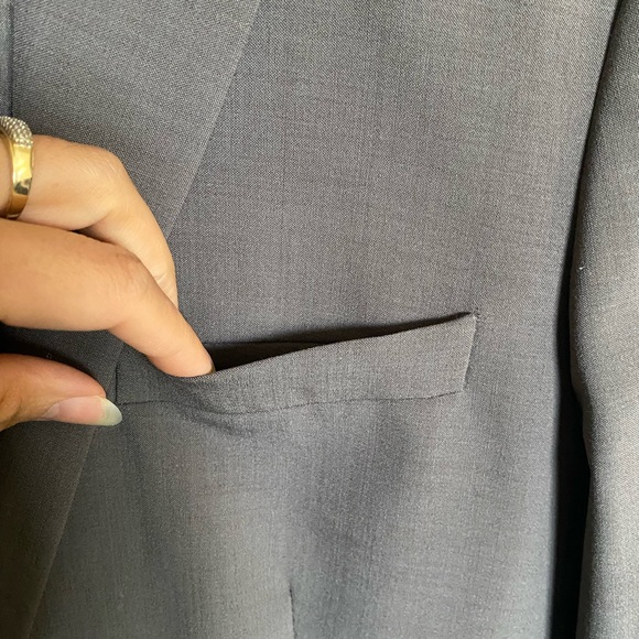 Grey Vintage Calvin Klein Boyfriend Blazer Jacket Size 8 Grey - Picture 5 of 8